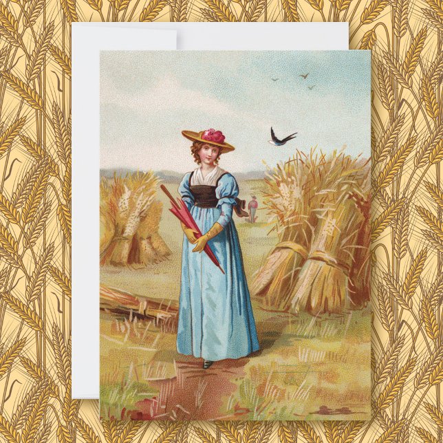 The Woman in the Wheatfield Note Card (Creator Uploaded)