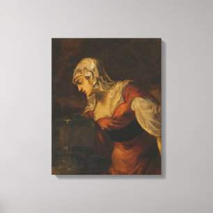 The Woman of Samaria at the Well, c.1560 (oil on c Canvas Print