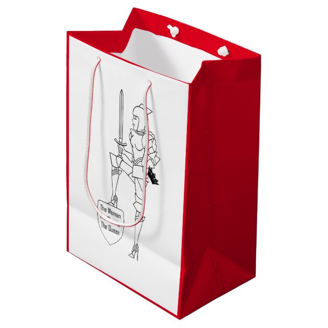 "The Woman, The Warrior, the Queen"  Medium Gift Bag (Front Angled)
