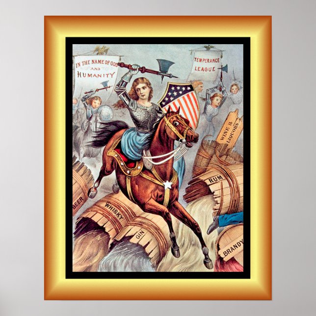 The Woman's Holy War ~ Temperance League 1874 ~ Poster (Front)