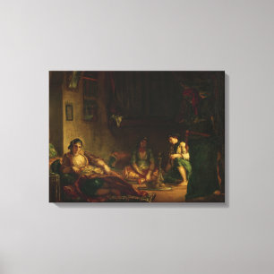 The Women of Algiers in their Harem, 1847-49 Canvas Print