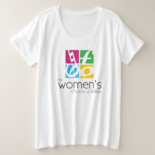The Women's Chorus of Dallas Logo Plus Size T-Shirt (Design Front)