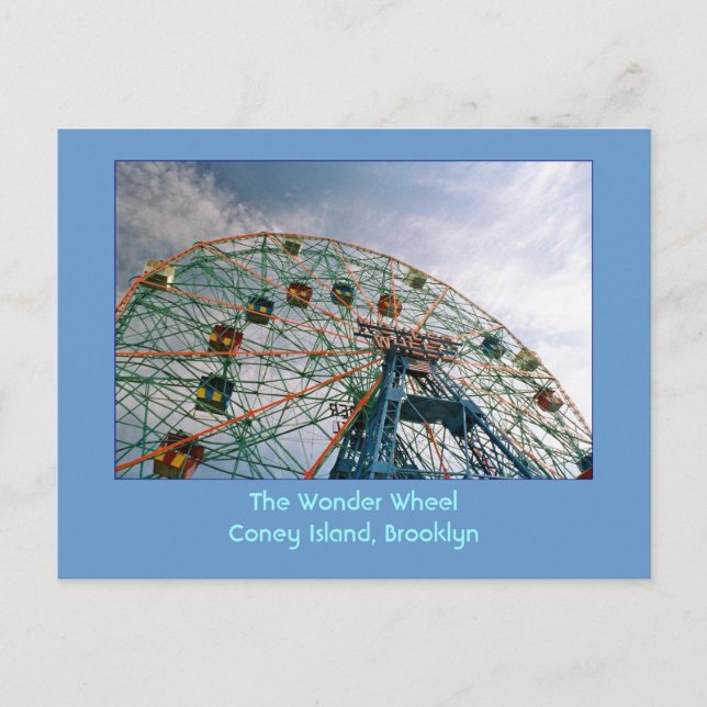 The Wonder Wheel (Coney Island, NY) postcard (Front)