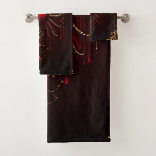 The wonderful beautiful art of gothic elegance.  bath towel set