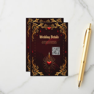 The wonderful beautiful art of gothic elegance. enclosure card