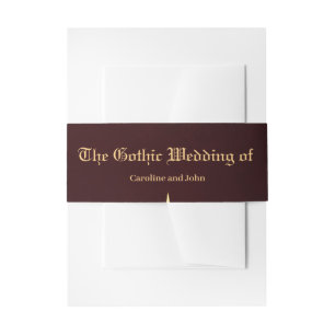 The wonderful beautiful art of gothic elegance. invitation belly band