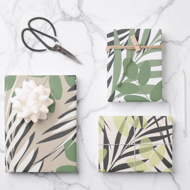 The Wonderful Colours Of Autumn Pattern Wrapping Paper Sheet (Front)