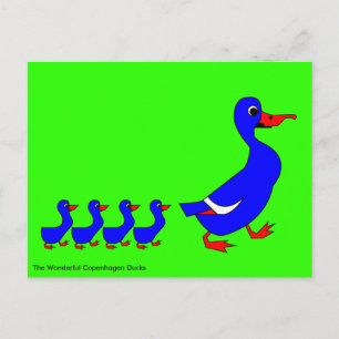 The Wonderful Copenhagen Ducks Postcard