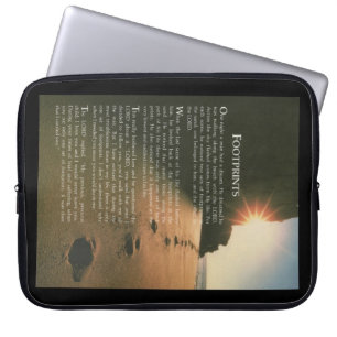 The Wonderful Footprints Poem on a Laptop Sleeve