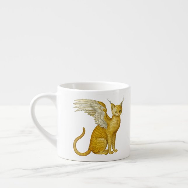 The Wonderful Winged Cat Espresso Cup (Left)