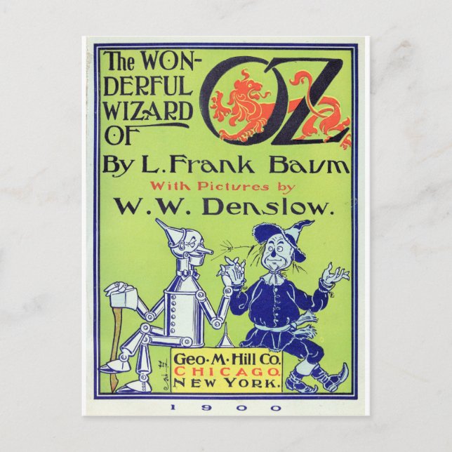The Wonderful Wizard of Oz -- 1900 Postcard (Front)