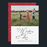 The Wonders of His Love Photo Typography Modern Holiday Card<br><div class="desc">The Wonders of His Love Photo Typography Modern Holiday Card
Pop in your favourite photo and add your name. That's it! So simple.</div>