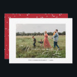 The Wonders of His Love Photo Typography Red Holiday Card<br><div class="desc">The Wonders of His Love Photo Typography Red Holiday Card
Pop in your favourite photo and add your name. That's it! So simple.</div>