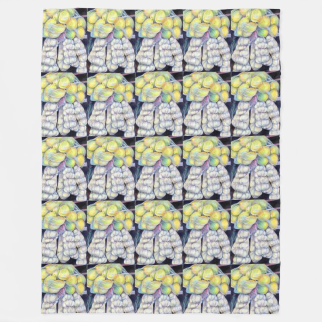 The Wonders of the Wet Markets, Singapore Fleece Blanket (Front)