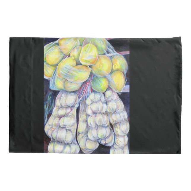 The Wonders of the Wet Markets, Singapore Pillowcase (Back)