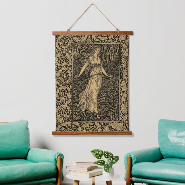 The Wood Beyond the World by William Morris Hanging Tapestry (Living Room)