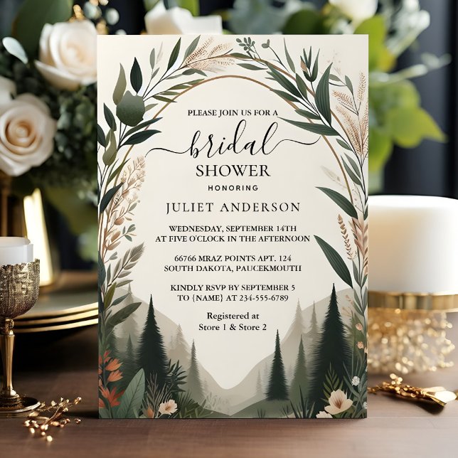 The Wood Tree Rustic Barn Farm Arch Bridal Shower Invitation (Creator Uploaded)