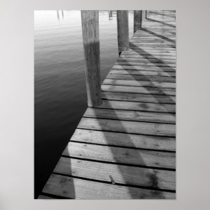 The Wooden Boat Dock Poster