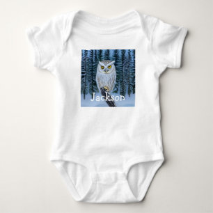 The Woodland North Woods Little Grey Owl Baby Bodysuit