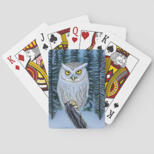 The Woodland North Woods Little Grey Owl Playing Cards