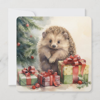 The Woodlawn Collection: Christmas Hedgehog Holiday Card