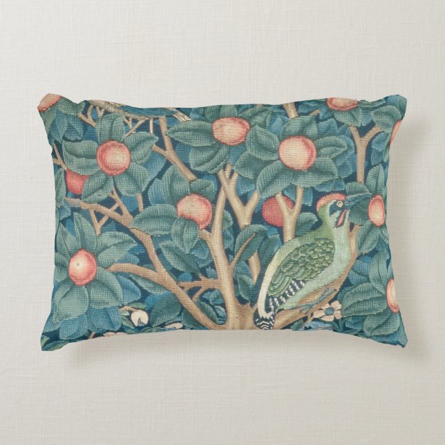 The Woodpecker Tapestry, detail of the woodpeckers Decorative Cushion (Front)