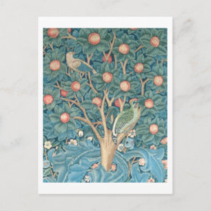 The Woodpecker Tapestry, detail of the woodpeckers Postcard