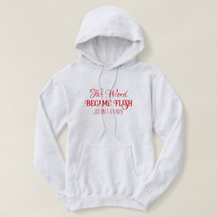 The Word Became Flesh Christmas Bible Verse Red Hoodie