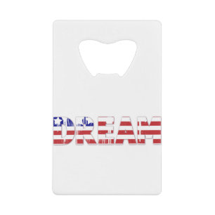 The word "Dream" with American flag