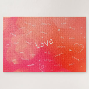 The word LOVE in many different languages    Jigsaw Puzzle