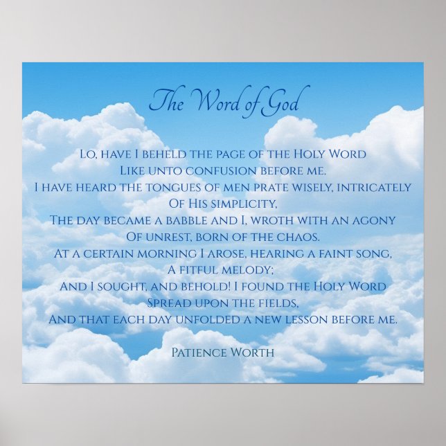 The Word of God Poem Poster (Front)