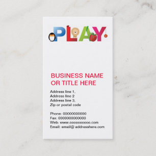 the word play business card