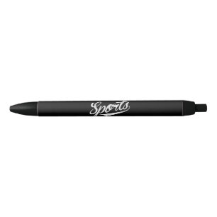 The word Sports A funny ironic design that says S Black Ink Pen