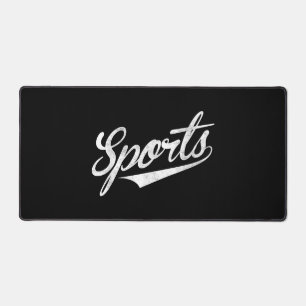 The word Sports A funny ironic design that says S Desk Mat