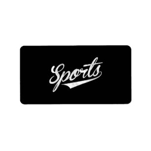 The word Sports A funny ironic design that says S Label