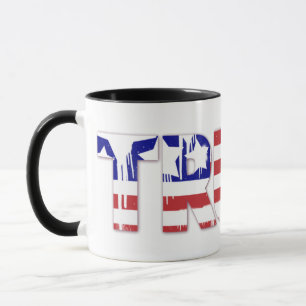 The word Trust with Patriotic American Flag Mug