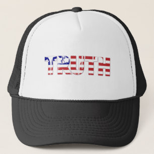 The word " Truth"  with American flag Trucker Hat
