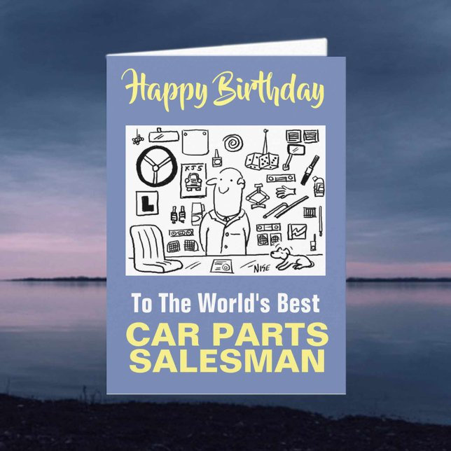 The Word's Best Car Parts Salesman Happy Birthday Card (Creator Uploaded)