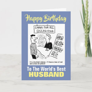The Word's Best Football Referee Husband Card