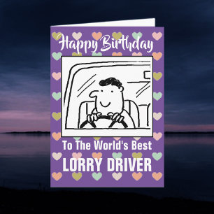 The Word's Best Lorry Driver - Happy Birthday Card
