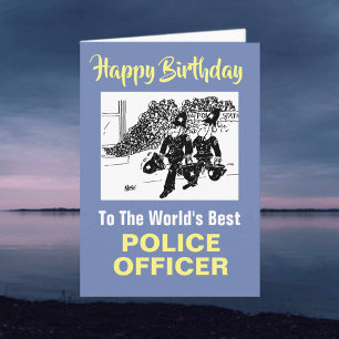 The Word's Best Police Officer - Happy Birthday Card