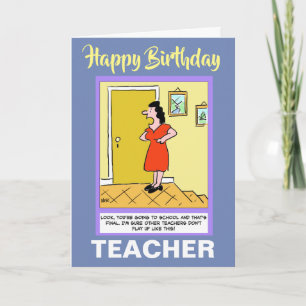 The Word's Best Teacher - Happy Birthday Card