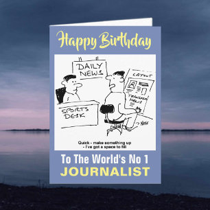 The Word's No 1 Journalist - Happy Birthday Card