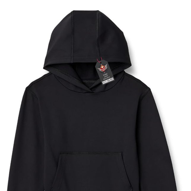 The WORK LOVE BALANCE back Script & Wing design Hoodie (Creator Uploaded)