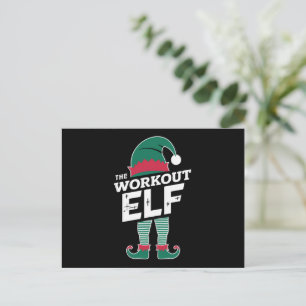The Workout Elf Group Matching Family Christmas  Holiday Postcard