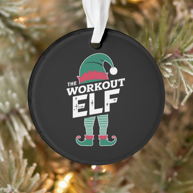 The Workout Elf Group Matching Family Christmas  Ornament (Tree)