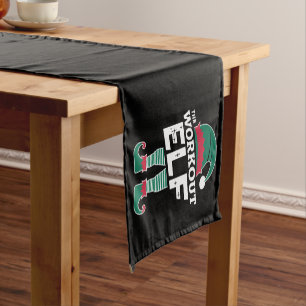The Workout Elf Group Matching Family Christmas Short Table Runner