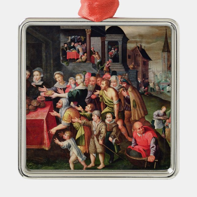 The Works of Mercy Metal Tree Decoration (Front)
