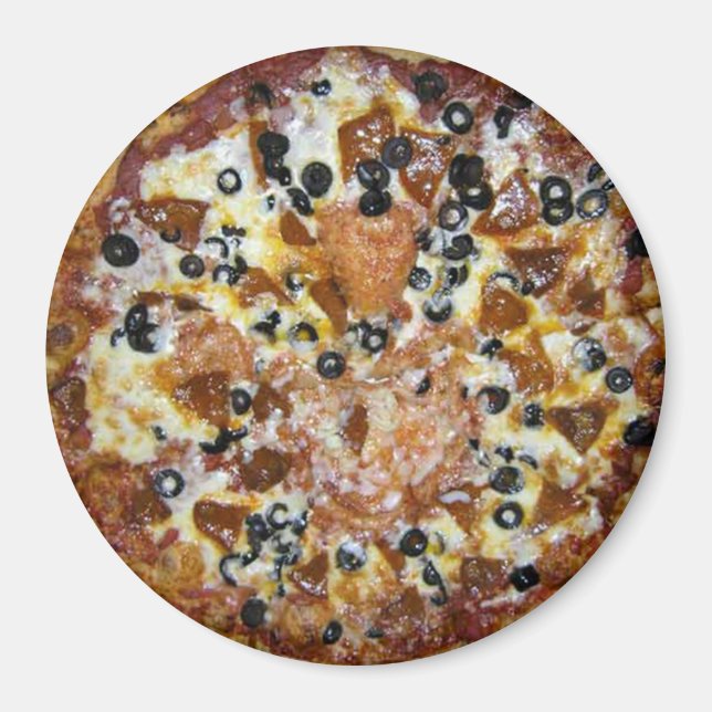 The Works Pizza Magnet (Front)