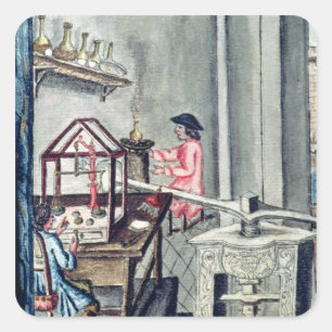 The Workshop of Silversmiths, from a silversmith b Square Sticker